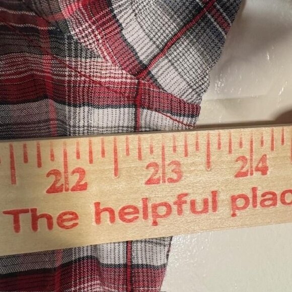 Kuhl Shirt Mens Medium Red Gray Plaid Short Sleeve Button Up Outdoor Casual - Picture 6 of 7